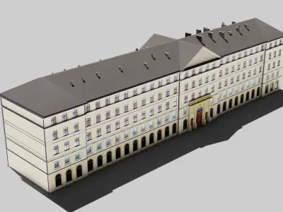 Eastern European Building 012 Low-poly 3D model