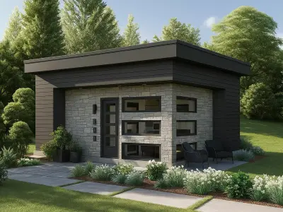Modern Tiny House 3D Model Compact Living Design 3D model