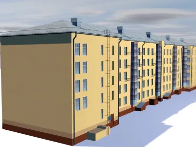 Flat house 3D model buy