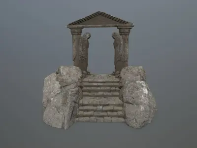 Souls Gate Low-poly 3D model