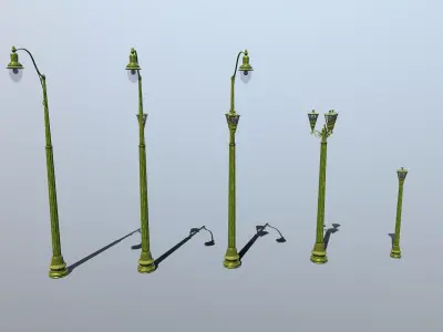 Street Lights Stylized 3D model