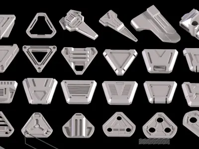 200 Detail Hard Surface Kitbash vol5 3D model