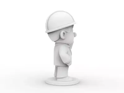 Cartoon Architect 3D Printable 3D print model