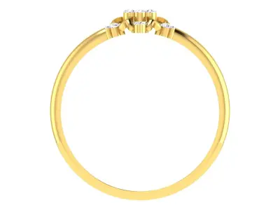 Light Weight Gold Diamond Rings-R-4148 3D print model