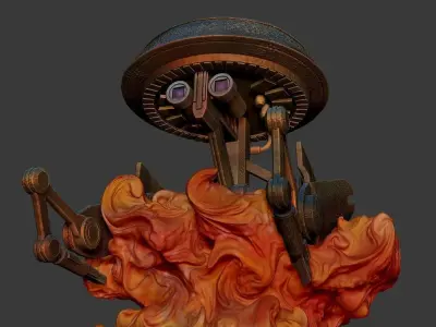 mustafar droid diorama 3D print model