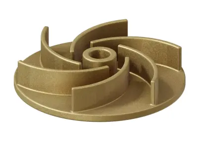 Brass Semi Open Impeller 3D model