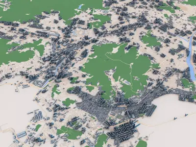 Busan City South Korea 3D model