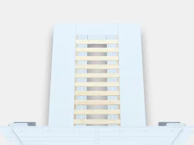 NORDLI Bed frame w storage and headboard 2 3D model