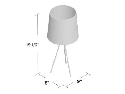 Dunneback Contemporary Tripod Table Lamp Free 3D model