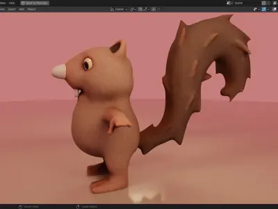 Squirrel 3D Model Low-poly 3D model