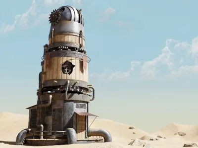 Sci-fi Observatory 3D model