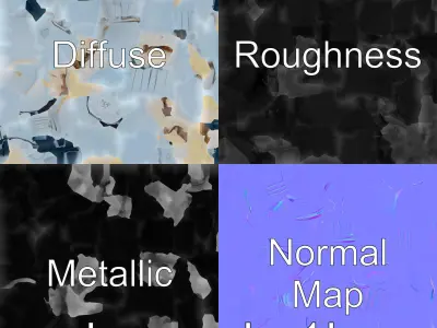 Mechanical Adjustable Light Flow Lamp Low-poly 3D model