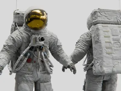 Apollo 11 A7L Spacesuit Rigged Low-poly 3D model