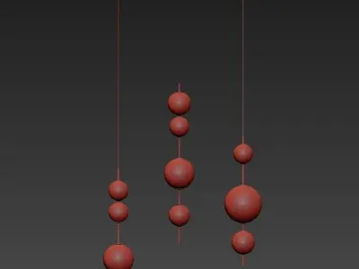 BEADAS spheres hanging from ceiling 3D model