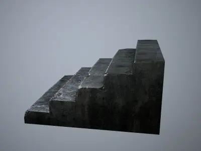 Old Stairs Low-poly 3D model