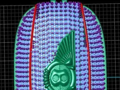 Bentley Charm Diamond Encrusted Locket 3D print model