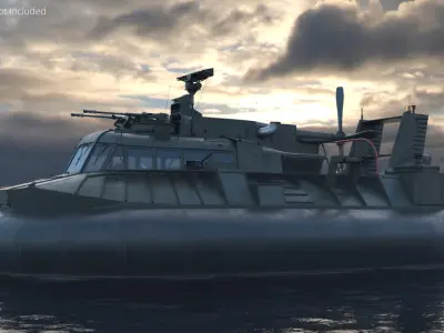  Military Air Cushion Patrol Hovercraft 
