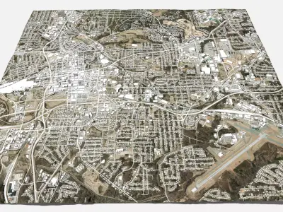 Cityscape Winston Salem USA 3D model