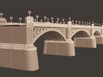 Parisian Bridge 3D model