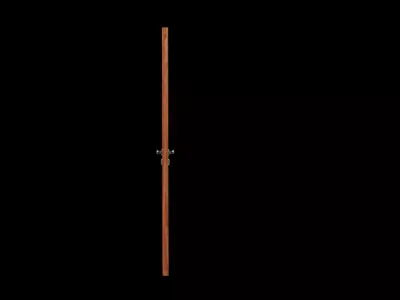 Wooden Door Low-poly 3D model