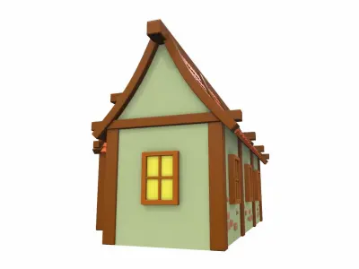 Cartoon house 06 3D model