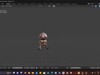STYLISHED AND DETAILED SCI FY SPACE R0BOT ANIMATED   GAME READY Low-poly 3D model
