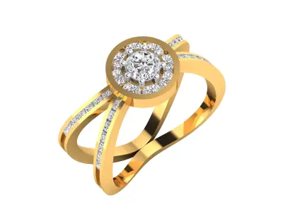  Women Ring Render 3dm STL MTL SLC JCD OBJ FBX Details 3D print model 58