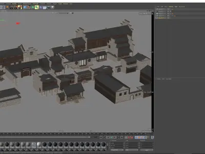  Chinese Hui Style Jiangnan Ancient Building  3D model