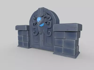Stylized Gate Low-poly 3D model