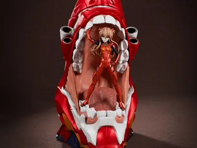 Asuka and Eva diorama 3D Print 3D print model