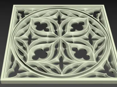 Medieval Gothic ornament  3D print model
