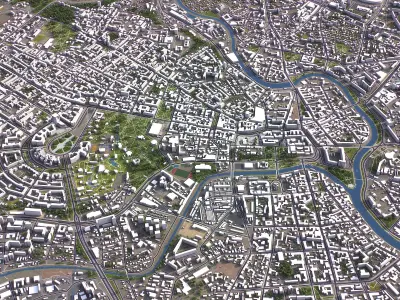 Kharkiv - 3D City Model Low-poly 3D model