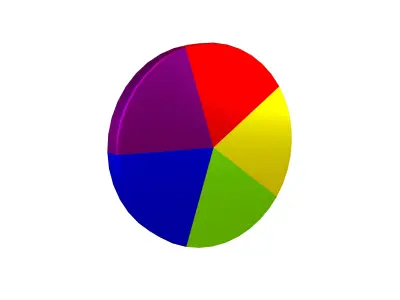 Color Wheel v2 002 Low-poly 3D model