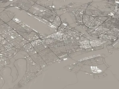 Cityscape Dubai United Arab Emirates 3D model