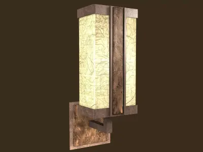 Rustic sconce Low-poly 3D model