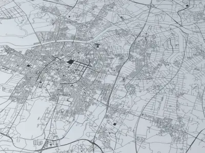 Tainan City  Road Network and Streets 3D model