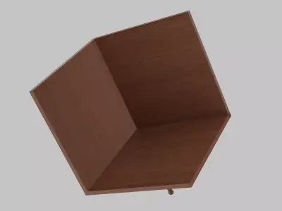 Mid Century Modern Vinyl Record Holder Low-poly 3D model