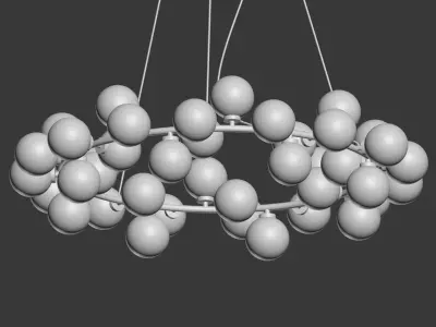 Chandelier Inflora 45 plafonds by Atelier Aret  3D model