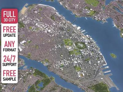 Halifax - 3D City Model Low-poly 3D model