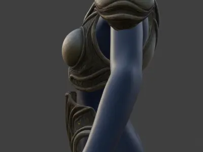 Xenomorph Female Exosuit Chestplate Pauldrons And Belly Armor 3D print model