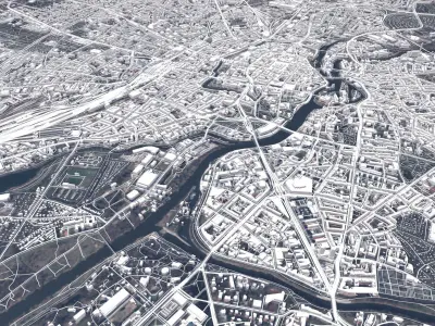 Cityscape Wroclaw Poland 3D model