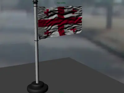 Georgia flag 3D model