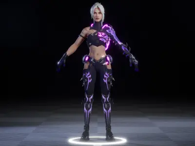 SCI FI NINJA GIRL 3D model