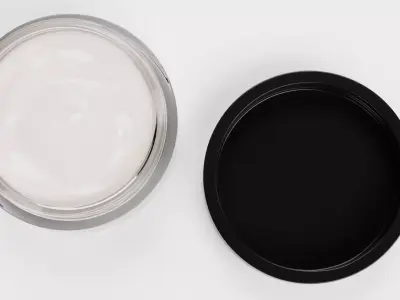 Face Cream V1 - Glass Skincare Cosmetic Jar Concept Packaging 3D model
