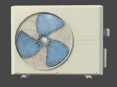 Air Conditioner Outdoor Unit Low-poly 3D model