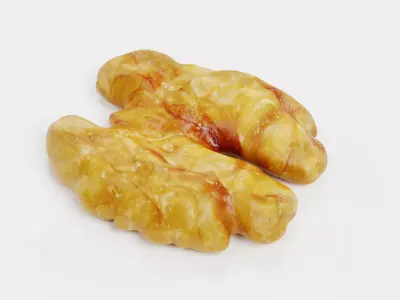 Walnut Kernel - Realistic Organic Nutmeat 3D model