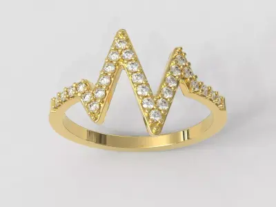 Diamond Ring 3D print model