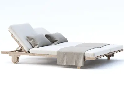Eva double chaise lounge EV22 by Bpoint Design  3D model