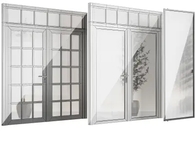 Set Modern Door 09 3D model