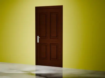 Wooden Door - Animated Free 3D model